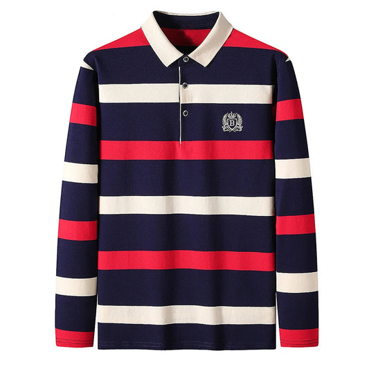 Benedikt | Gestreiftes Rugby-Polo-Shirt