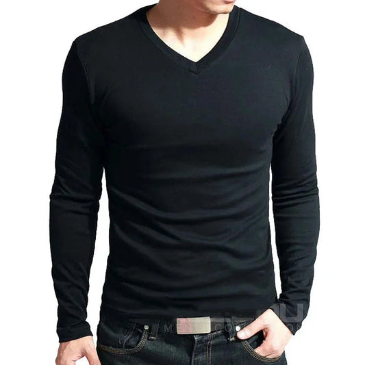Harvey | Slim Fit V-Ausschnitt Shirt