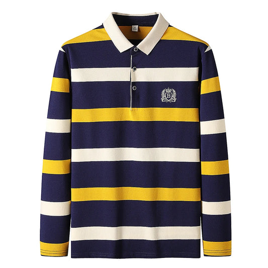 Benedikt | Gestreiftes Rugby-Polo-Shirt